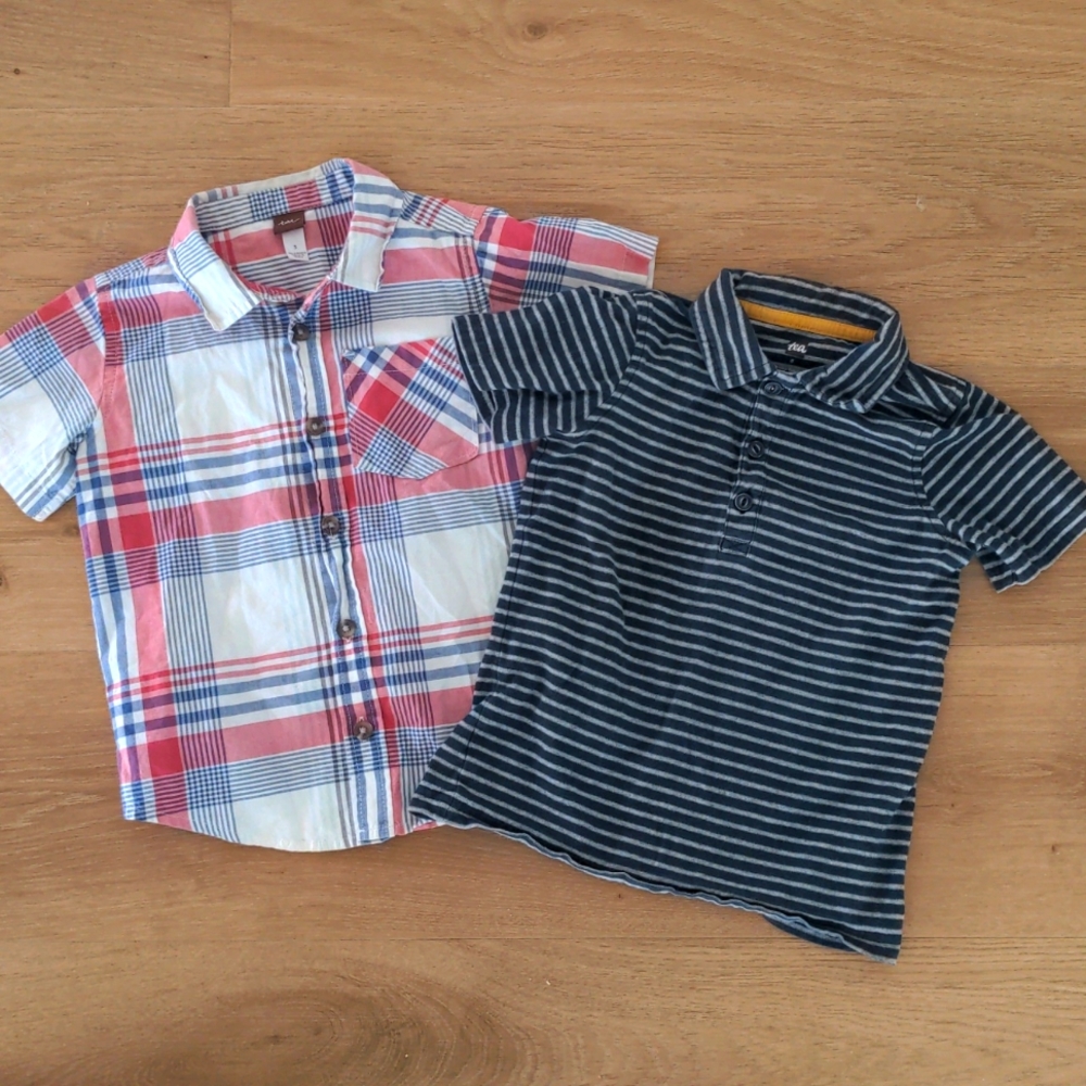 Lot of 2 Tea Collection Size 5 Shirts